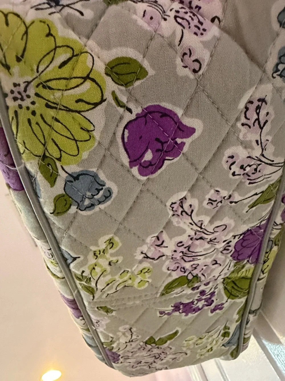 Vera Bradley”Watercolor” Bowler Satchel Bag -Retired Floral Pattern EUC